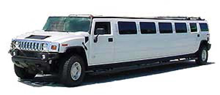 Chauffeur stretch white Hummer H2 limo hire in Glasgow, Edinburgh, Aberdeen, Dundee, Scotland.