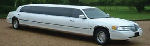 Chauffeur stretch white Lincoln limo hire in UK